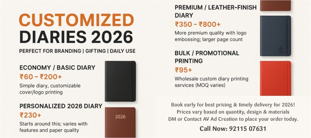 Customized Diaries & Calendars 2026